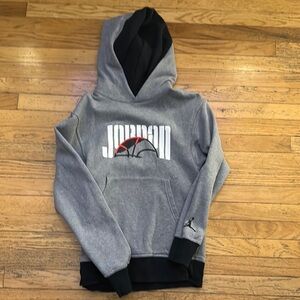 Jordan Gray and Black Sweatshirt Hoodie